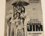According To Jim Tv Series Print Ad Jim Belushi Courtney Thorn Smith TPA2 - $5.93