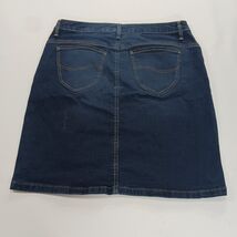 LEE RIDERS Shape Illusions Women's Blue Slim Fit Stretch Denim Skirt Size 14M image 2