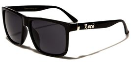 Locs Black Oversized Square Classic Sleek Sunglasses with Black Super Da... - £10.69 GBP