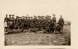 1911 Real Photo Post Card: Company M at Camp Fortson Washington National Guard - £24.89 GBP