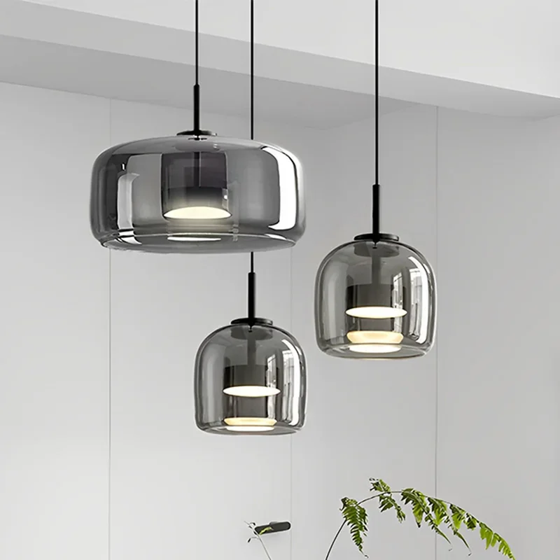 Modern Glass Led Pendant Light Nordic Suspension Dining Room Chandelier For - $52.51+