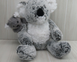 GUND Koala mom and baby gray white plush teddy Stuffed Animal 4054183 READ - £8.20 GBP