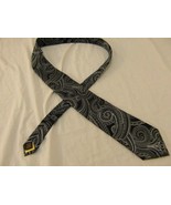 Donald J. Trump Signature Collection Silk Paisley Gray Black Tie Protect... - $38.69