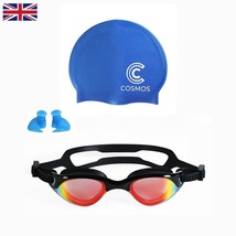 Swimming goggles adults, junior anti fog, swim cap ,Earplugs, UV proff 3 in 1. - £21.35 GBP
