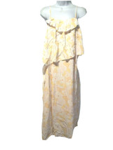 Lewit Asymmetrical yellow Floral sleeveless Midi Dress Women&#39;s Size 10 - £15.65 GBP