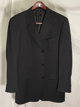 Canali 54 | 44L Made in Italy Black 3 Btn 100% Wool Blazer Sport Coat Ja... - £56.41 GBP