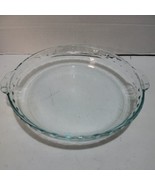 Pyrex 229 Blue Tinted Glass  Deep Dish 9.5&quot; Pie Plate Pan Fluted - $9.46