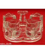 Heart Shaped Solid Heavy Glass Tea Light Candle Teapot Warmer Clear Stam... - £25.79 GBP