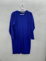 Liz Claiborne Womens Dress Size Small Blue Long Sleeve Sweater Dress Wool Blend - $18.48