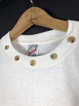 Vintage 1980s Jerzees Grid Tag 50 50 Blend T Shirt Buttons Collar Large ... - $22.22