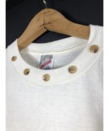 Vintage 1980s Jerzees Grid Tag 50 50 Blend T Shirt Buttons Collar Large ... - $22.22