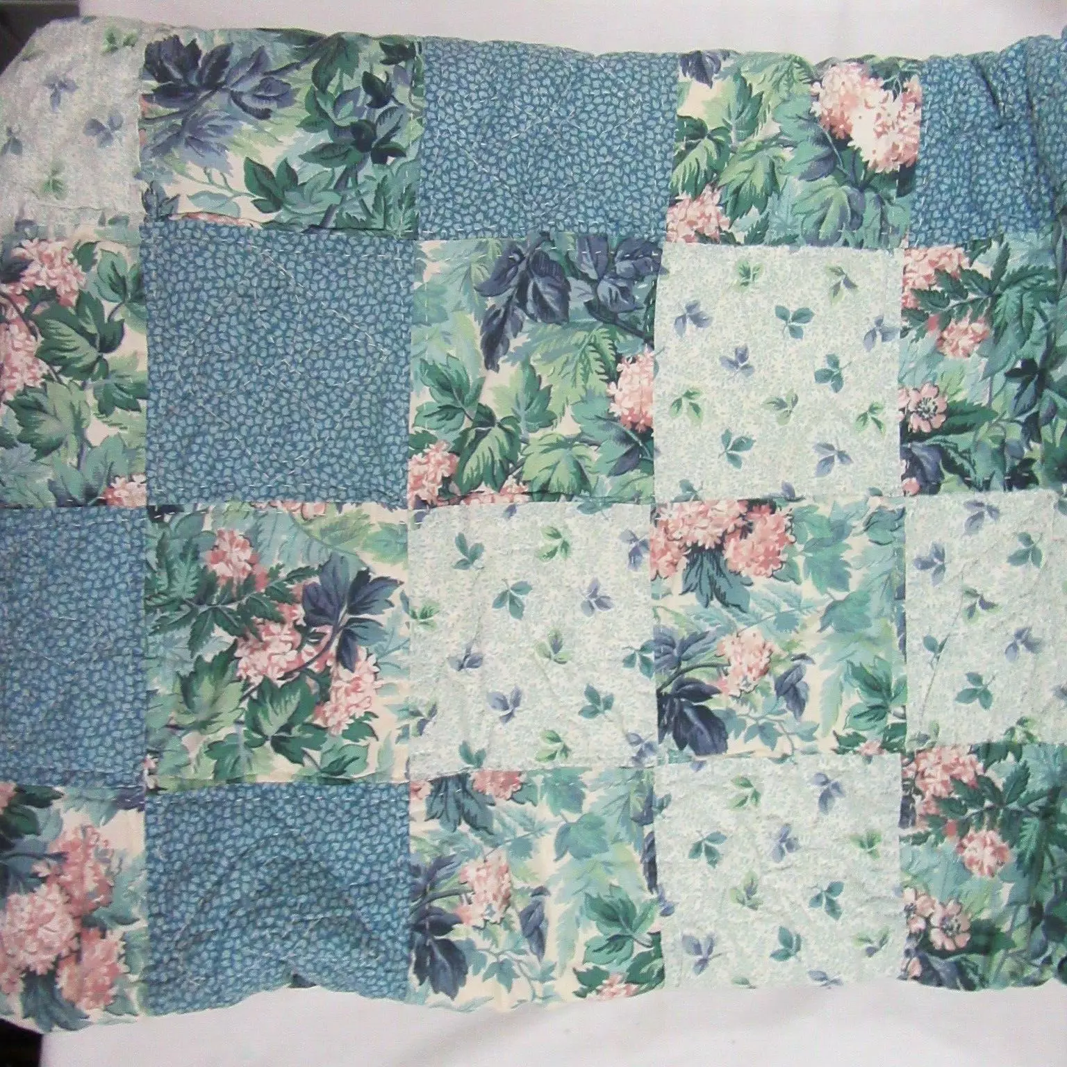 Laura Ashley Ashbourne Floral Patchwork Full/Queen Quilt and Valance Set - $130.00