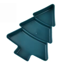 Christmas Tree Fruit Plate Merry Xmas Party Decorations Home Gifts Navid... - $15.45 CAD