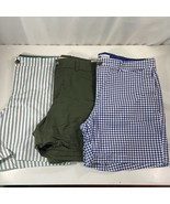 Old Navy Chino Shorts Womens 16 Green White Blue Everyday Short 5&quot; 7.5&quot; ... - $19.79
