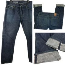 Gap 1969 Authentic Skinny Selvage Denim Jeans 33 x 29 True Fit Mens Button Fly - $72.35