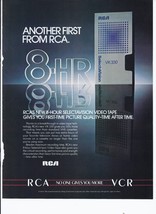 1982 RCA VK 330 8 Hour VHS tape Print Ad Vintage VHS 8.5&quot; x 11&quot; - £15.09 GBP