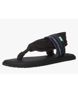 Sanuk Sandals Womens 8 Yoga Sling 2 Thong Black Toe Post Flats Comfort C... - £11.77 GBP