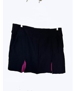 Womens Black Skort, Basket Weave Knit, Pink Pleats, Mesh Shorts, XL, Str... - $26.82
