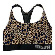 Victoria Sport Womans Bra Size Small Black Brown Cheetah Racer back No p... - £16.38 GBP