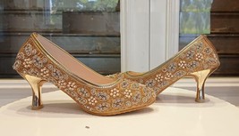 Womens Pencil heels trendy motif embellished mules US Size 5-11 Moti dec... - £31.38 GBP