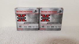 2- WINCHESTER Super X Upland Small Game 12 Gauge 7.5 Shot Empty Ammo Box... - £8.70 GBP