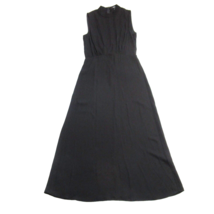 NWT Theory Sleeveless Mock Neck Maxi in Black Viscose Georgette Dress 4 $395 - £65.04 GBP