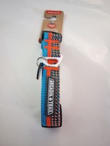 Arcadia Trail (S) Lightweight Dog Collar W/ AluminumD-Ring Orange/Blue 10-14” - £10.12 GBP