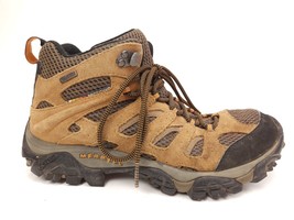 Merrell Moab 2 Men&#39;s Hiking Boots Mid Wide Waterproof Earth Brown J88623 Size 8 - £39.92 GBP