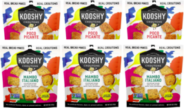 Kooshy Poco Picante &amp; Mambo Italiano Sourdough Non-GMO Croutons, Variety... - £45.06 GBP