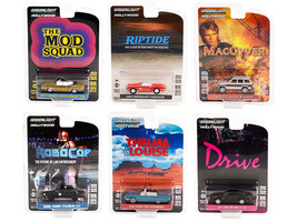 Hollywood Series Set of 6 Pcs Release 34 1/64 Diecast Cars Greenlight - $55.47