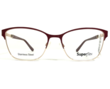 SuperFlex Eyeglasses Frames SF-537 S106 Red Gold Cat Eye Square 55-17-140 - $65.29