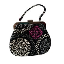 Vera Bradley Mini Bag Canterbury Magenta Black Grey Pink White Quilted - £11.45 GBP