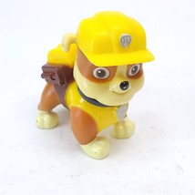paw patrol rubble figure bulldog  yellow hard hat  cake topper non moveable - £3.15 GBP