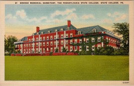 State College Pennsylvania Grange Memorial Dormitory Linen Postcard Y19 - £5.55 GBP