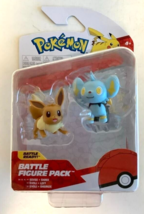 NEW Jazwares PKW2647 Pokemon 2-Inch EEVEE &amp; SHINX 2-Pack Battle Figures - $28.17