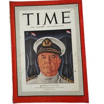 Vintage TIME Magazine March 9 1942 Admiral Helfrich Cover WWII Era - £11.09 GBP