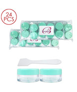 24Pcs 10G/10Ml Makeup Cream Cosmetic Green Sample Jar Containers With Sp... - £16.52 GBP