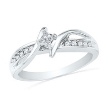 10k White Gold Princess Diamond Solitaire Bridal Wedding Engagement Ring 1/5 - £267.85 GBP