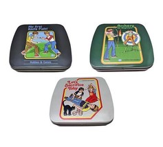 Steven Rhodes Warped Childhood Candy In Embossed Humor Tins Set of 3 NEW... - $12.59
