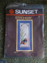 1982 Sunset MANDARIN DUCK  Embroidery SEALED Kit #2551- Designer Nancy R... - $11.88