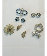 coro blue brooch &amp; earrings Sets &amp; more - $1,492.57 MXN