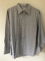 Vtg Burberry Burberrys London Blue Plaid Cotton Oxford Dress Shirt 17-33... - $149.99