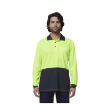 Hard Yakka Mens Safety Work Long Sleeve HI VIS Polo Y19617 - £26.99 GBP