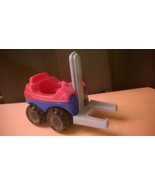 Fisher Price Little People Quarry Red and Blue Forklift with Black Wheels - $9.50 CAD