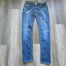 Hydraulic Bailey Skinny Jeans Womens Size 29x31 Distressed Blue Denim Wh... - £14.86 GBP