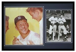 Mickey Mantle Joe Dimaggio Facsimile Signed Framed 12x18 Photo Set NY Yankees - $69.29