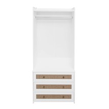 Rattan Armoire with 3 Drawers - Bedroom &amp; Living Room Organizer - €174,63 EUR