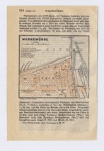 1914 Original Antique Map Of Warnemunde Warnemuende / Germany - £16.26 GBP