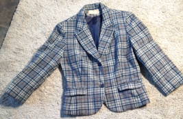 Pendleton Vintage Style Women&#39;s Plaid Jacket Wool Size Med w Shoulder Pads READ - £25.66 GBP
