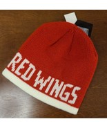 Mens Fan Favorite NHL Red Wings Red &amp;White Winter Bean Hst Cap-New with ... - £14.89 GBP
